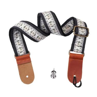 Imagem de menolana Alça de ukulele ajustável em comprimento de 75 cm a 127 cm, alça de ombro portátil com pino de extremidade para uso em sala de aula, ensino ao ar, Style a