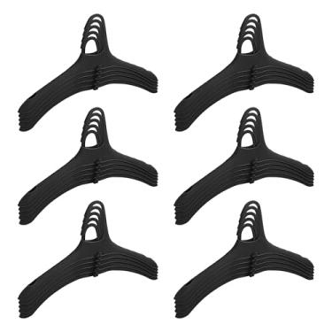 Imagem de Cetomo Pacote com 30 cabides de plástico, cabide de ombro largo, organizadores de armário de PP para suéter, casaco e terno, economia de espaço, cascata, sem rugas, preto, pacote com 30