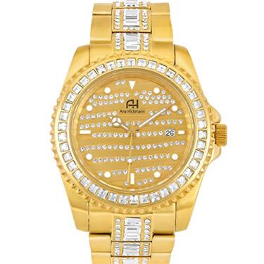 Imagem de Relógio Feminino Champion Ana Hickmann Dourado Cristais AH28197H Colar e Brincos