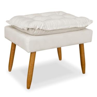 Imagem de Banqueta Decorativa — Com Pernas Finas, Adequada Para Salas De Estar E áReas De RecepçãO(BEGE)