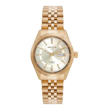 Imagem de Relógio Seculus Masculino Ref: 77361gpsvda4 Automático Dourado