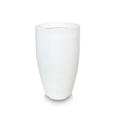 Imagem de Vaso De Planta 60X38 Redondo Pilão De Polietileno Branco