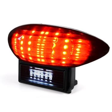 Imagem de NAAMOTOMOX Lâmpada de seta de freio de corrida traseira para motocicleta LED para Suzuki Hayabusa GSX1300R 2003-2006 Katana GSX600F GSX750F GSX750F 1999-2007, lente fumê escura - 66 LED