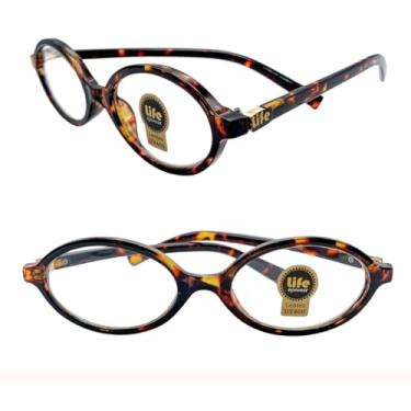 Imagem de Armação Óculos Oval Acetato Tartaruga (Tartaruga, 4, x, Incolor)