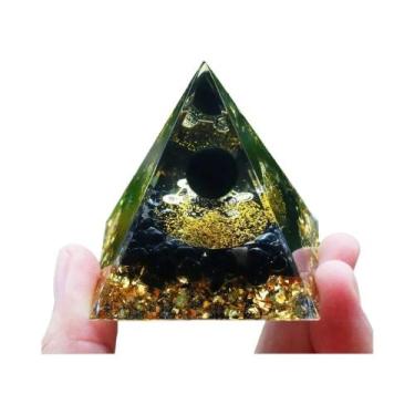 Imagem de Pirâmide De Energia De Ametista Orgonite Cristais De Cura Reiki Ferram