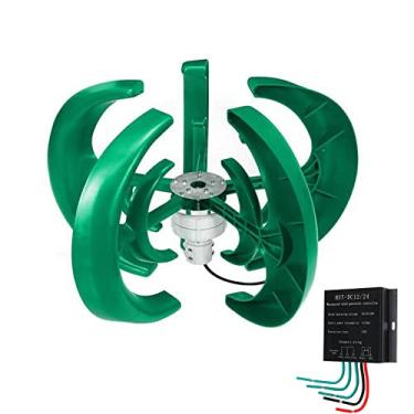 Imagem de 220v,HENGJINGTR Gerador de Turbina Eólica Vertical Maglev de 4500W, 12V/24V/48V com Controlador MPPT para Marítimo, Autocaravana, Casa, Gerador Eólico Adequado para Sistema Híbrido Solar e Eólico