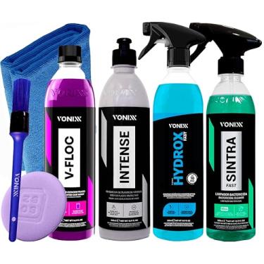 Imagem de Kit Vonixx Selante sem toque Hydrox Shampoo V-floc Revitalizador Intense Apc Sintra 500ml