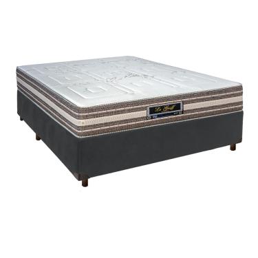 Imagem de Cama Box + Colchão Casal Molas Ensacadas Legriff Sankonfort