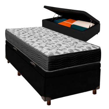 Imagem de Cama + Bau Blindado e Colchão D33 Solteiro - Iso100 Ortobom