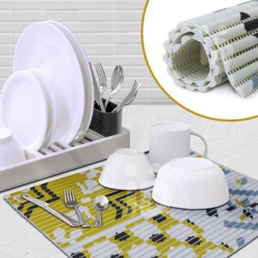 Imagem de 1 Tapete Escorredor De Louça Pia PVC Antimofo 43x33cm M129 - Idealiza
