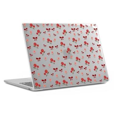 Imagem de Compatível com MacBook Air 13,3 polegadas 2022 2021 2020 2019 2018 versão M1 A2337 A2179 A1932, romântico dia dos namorados rosa floral capa transparente protetora para amantes