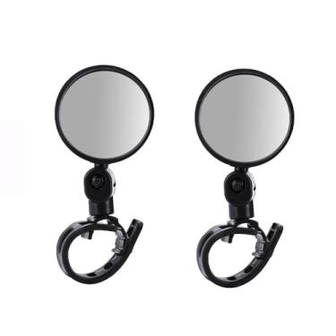 Imagem de Espelho retrovisor de bicicleta rotativo de 360°, espelho universal para guidão para fácil instalação