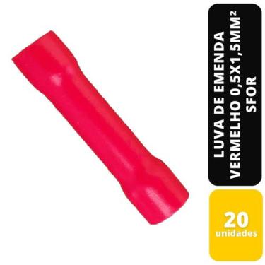Imagem de Kit c/20 luva de emenda vermelho 0,5x1,5mm² sfor - SFORPLAST