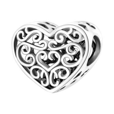 Imagem de Pulseira De Charms Em Prata Esterlina 925 Com Coração De Cão E Laço, J