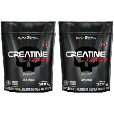 Imagem de Creatina Mono-hidratada Black Skull Creatine Turbo - em Pó 300g 2 Unidades-Unissex