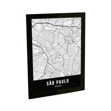 Imagem de Quadro Decorativo A3 Mapa Cidade São Paulo Sp Brasil Poster Poster