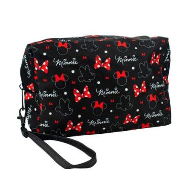 Imagem de Necessaire Preto Minnie 15x7x21cm Disney