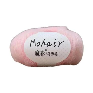 Imagem de Fio De Mohair Macio 25g 160m Para Tricô Manual E Crochê, Lã Para DIY, 