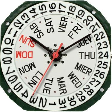Imagem de Máquina para Relógio de Pulso 2305 com Calendário Duplo - Rei Dos Esto