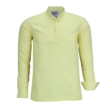 Imagem de Camisa Social Amil Masculina Manga Longa Slim Sem Bolso 100% Algodão 1