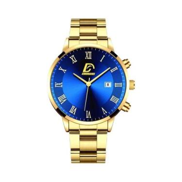 Imagem de Relógio De Pulso Masculino De Quartzo Minimalista De Luxo Dourado, Cas