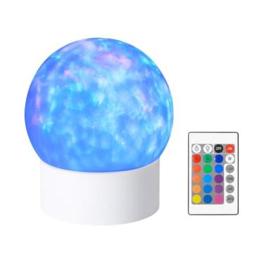 Imagem de Ｂｅｓｇａ Projetor de luz noturna, presente de aniversário, 4 modos de iluminação, luz noturna romântica, ambiente para decoração de quarto e quarto infantil, Ondas Na água