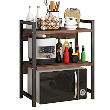 Imagem de Rack de forno de micro-ondas de 3 camadas, prateleira de suporte industrial vintage para cozinha, banheiro, escritório, 50 x 30 x 66 cm