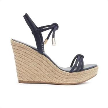 Imagem de Sandália Arezzo Nobuck Salto Plataforma Nó Feminina-Feminino