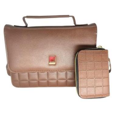 Imagem de Bolsa feminina tiracolo transversal com carteira premium-Feminino