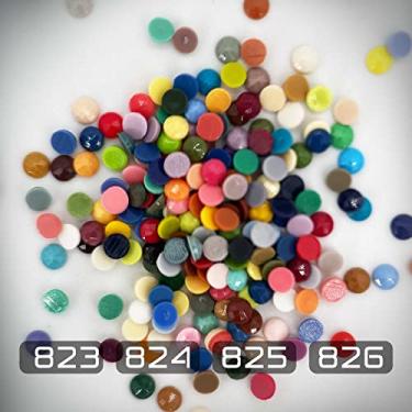 Imagem de Acessórios de pintura de diamantes, substituição para brocas redondas ausentes 823 824 825 826, broca de diamante de resina de strass, 4 cores, pedras preciosas, 3500 peças por cor