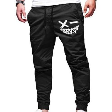 Imagem de Calcas Jogger Jeans Camuflada Masculina  Malvado Com Punho Elastico-Masculino