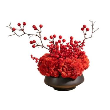 Imagem de CFGH6FDF Decoração de mesa redonda para festa, restaurante, decoração de alta qualidade, simulação de flores, flores falsas, arte floral, jardim