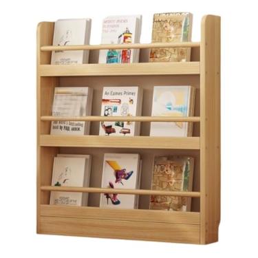 Imagem de Estante de parede atrás da porta alta e estreita atrás da porta estante de parede de 3 a 6 camadas com prateleiras de armazenamento abertas para quarto, sala de estar, escritório em casa, atrás da