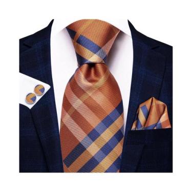 Imagem de Conjunto De Gravata, Abotoaduras E Lenço De Bolso Masculino Para Casam