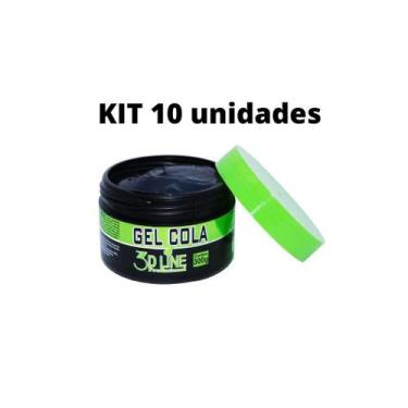 Imagem de Gel Cola Super Fixação 3d Line Incolor 300g - Kit com 10 unidades