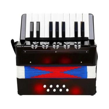 Imagem de Acordeão Musical De 8 Baixos E 17 Teclas, Brinquedo De Teclado De Pian