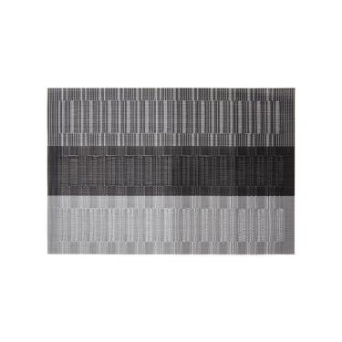 Imagem de Jogo Americano Copa E Cia 6 Peças Tramado Loom 35 X 48 Cm Listras Grafite