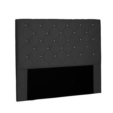 Imagem de Cabeceira Tania Cama Box King 195 Cm Suede Preto
