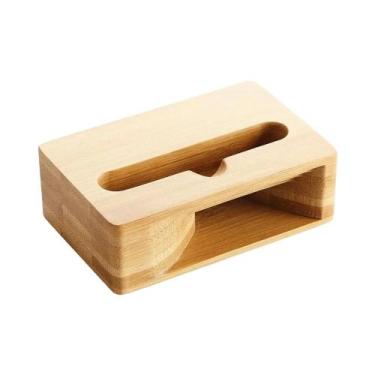 Imagem de Suporte De Madeira Para Celular Com Amplificador De Áudio E Base De Me