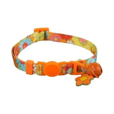 Imagem de Coleira Ajustável De Liberação Rápida Para Gatos Com Sino De Segurança