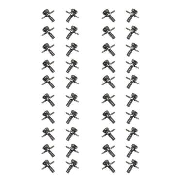 Imagem de Kit 40 Parafusos Interno Cromado Para Canoa Bateria M4X12