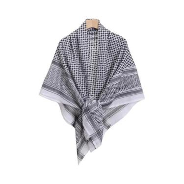 Imagem de Shemagh Keffiyeh Tático Árabe Para Deserto, Lenço De Cabeça Muçulmano,