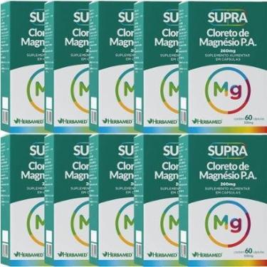 Imagem de Kit 10X Supra Cloreto de Magnésio P.A. - 60 Cápsulas - Herbamed-Masculino