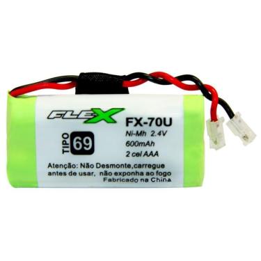 Imagem de Bateria Para Telefone Sem Fio Fx-70U 2.4V 600Mah Flex
