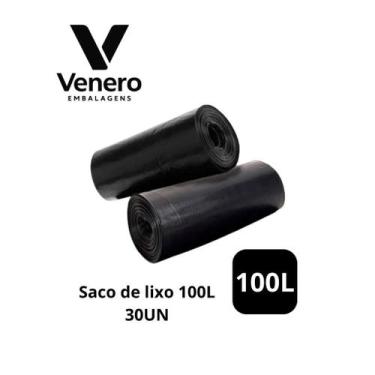 Imagem de Saco de Lixo 100L - Rolinho com 30Un - Venero Embalagens