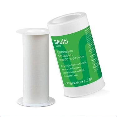 Imagem de Esparadrapo Saúde Branco 10cm x 4,5m - Alta Compressão