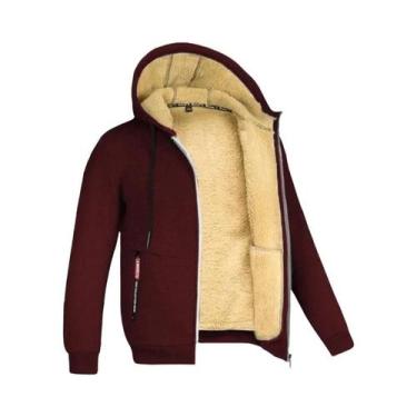 Imagem de Jaqueta Masculina Camuflada De Lã Com Capuz, Casaco De Inverno Grosso 