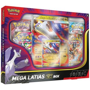 Imagem de Box de cartas Pokémon TCG Mega Latias EX The Pokémon Company multicolorido com 4 boosters