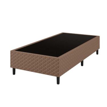 Imagem de Base Cama Box Solteiro 88x188x38 Clio Marrom Umaflex Estrutura Reforça