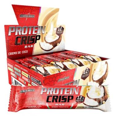 Imagem de Barra de Proteína Integralmedica Protein Crisp 540g 12 unidades, Creme